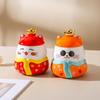 Japanese creative lucky cat ceramic mug cute cartoon cup couple water cup with lid spoon gift coffee cup