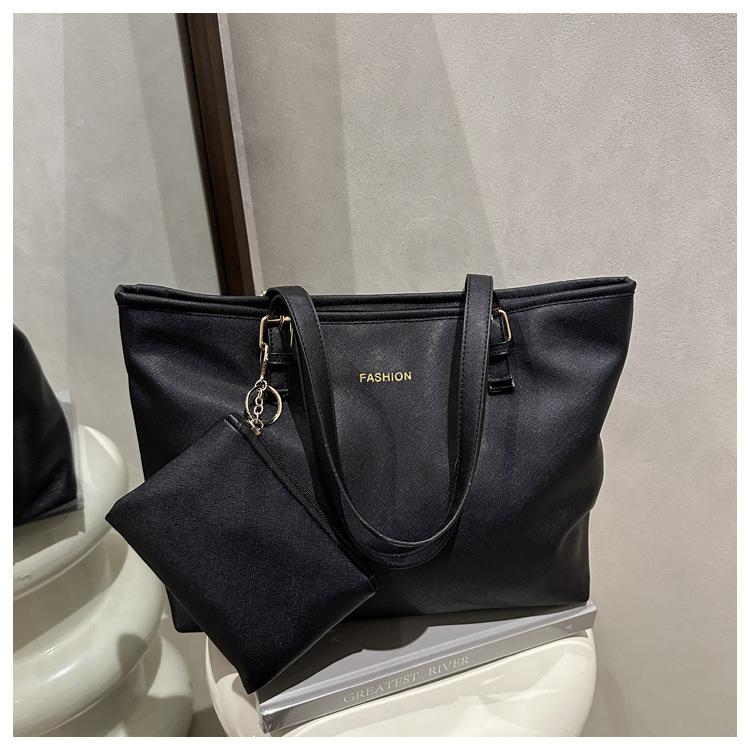 Minimalist temperament large capacity tote bag women's new simple shoulder armpit bag slack two-piece handbag