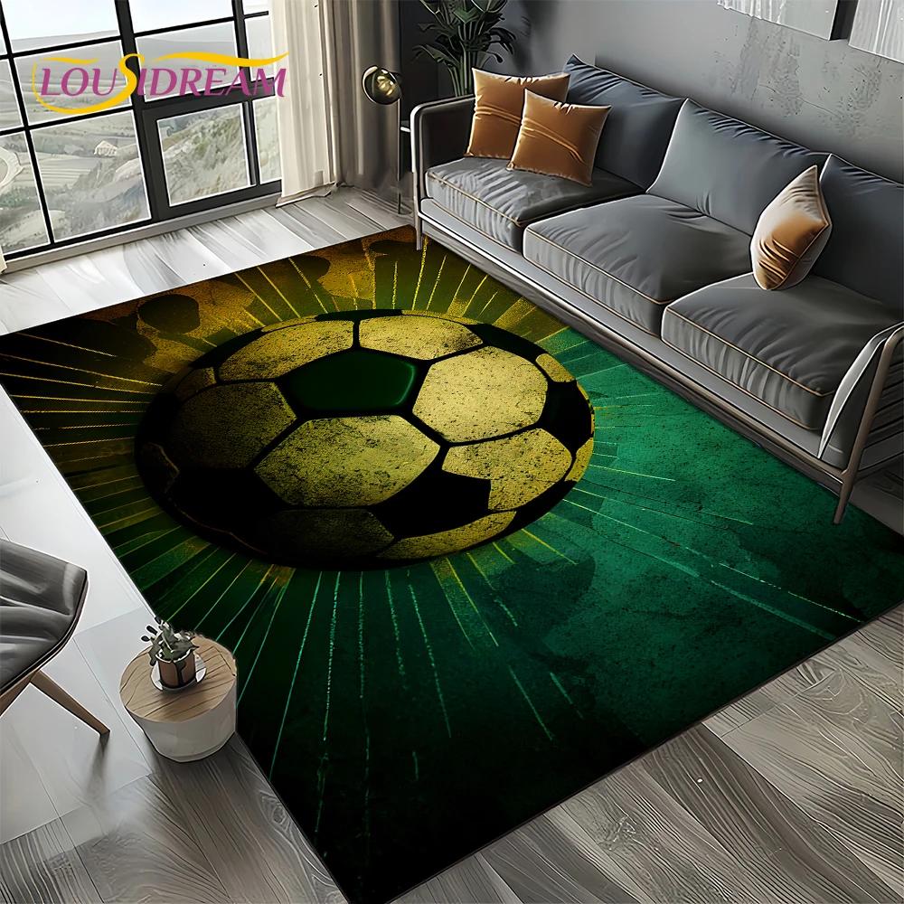 Football Field Soccer Sport 27 Style Carpet Rug for Living Room Bedroom Home Sofa Decoration,Kids Area Rug Non-slip Floor Mat