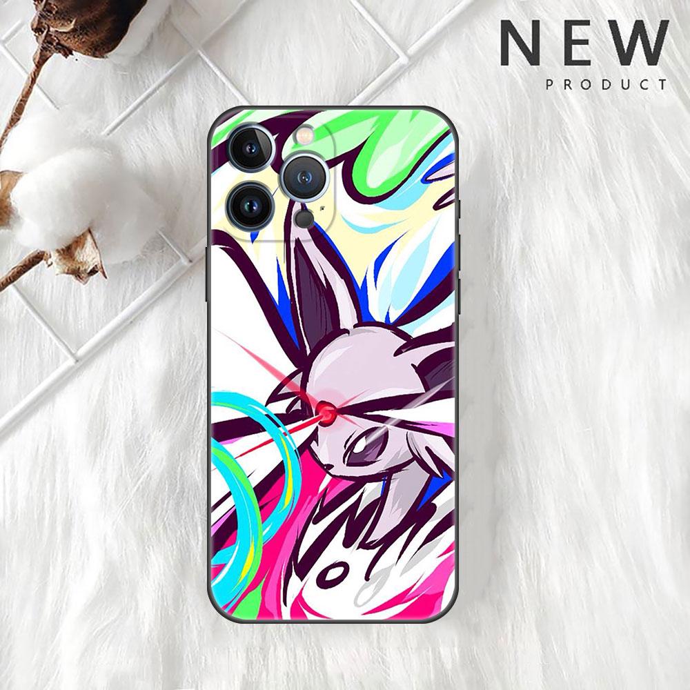 Telefon Fall Für Apple iPhone 11 14 13 12 Pro 7 Plus XR X XS Max 6 6S 13Pro Max schwarz Silikon Funda Anime Cool Pokemon