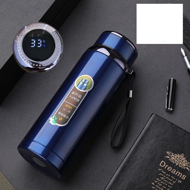Intelligent Large-capacity 304 Stainless Steel 800ml Vacuum Flasks Portable Stainless Steel Thermos Cup Water Bottle Travel Tea Mug Office Thermos Cup
