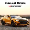 1/24 Scale Chevrolet Camaro Alloy Sports Car Model Diecast Simulation Model Collection Hobbies Decoration Boutique Ornament Gift for Boyfriend