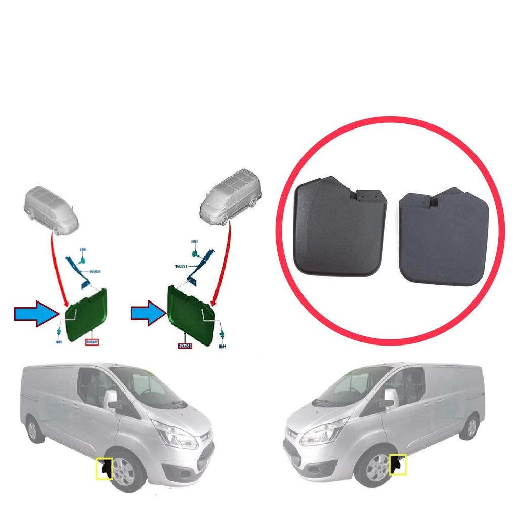 ESP1228 Front Left Right Mud Flap Splash Guard for Ford Transit Custom Tourneo V362 MK1 FY FZ F3 2012-2023 1915641 1915642