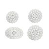White Lace Placemat, Round Oval Vintage Doily, Embroidered Placemat Coaster for Cup Vase Dining Table Wedding Party Decor