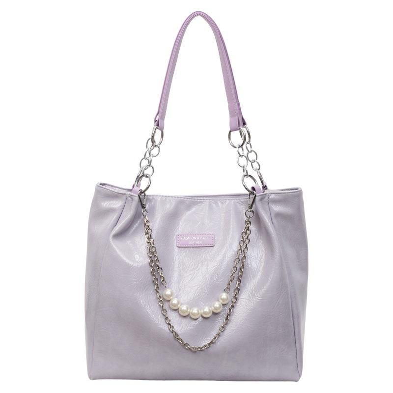 Large-capacity Bag Women's Summer Versatile New Simple Shoulder Bag Leisure Chain Commuter Tote Bag