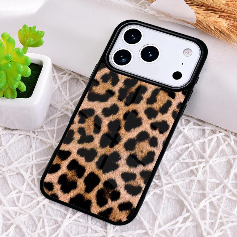 Coque de téléphone motif animal léopard pour iPhone 17 Air 16 15 11 12 14 13 Pro Max Housse antichoc