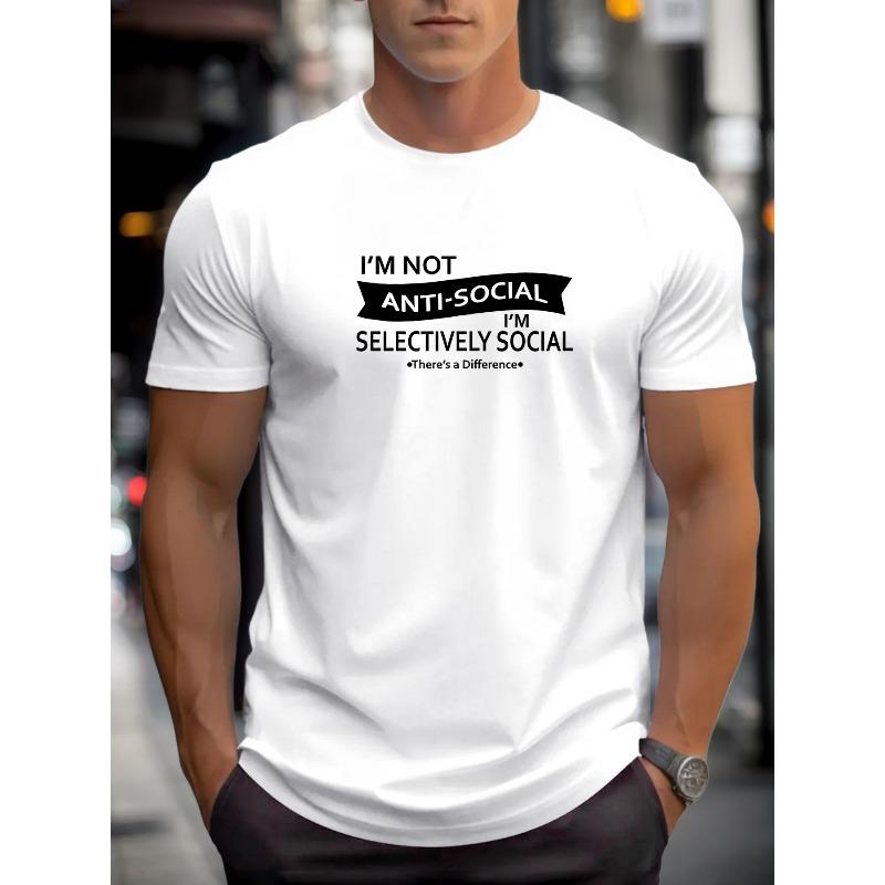 

European Sizes Men S ANTI Pattern Summer Casual Crew Neck Short T-Shirt S разноцветный
