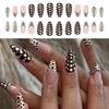 24Pieces Almond Shape False Nail Featuring Yellow French Design ABS Press On Nail Instants Manicure Kit
