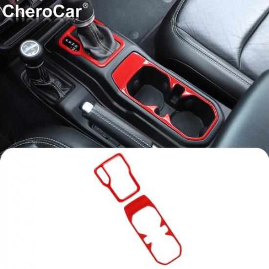Inner Front Water Cup Holder Trim Gear Shift Cover For Jeep Wrangler JL JT 2018+