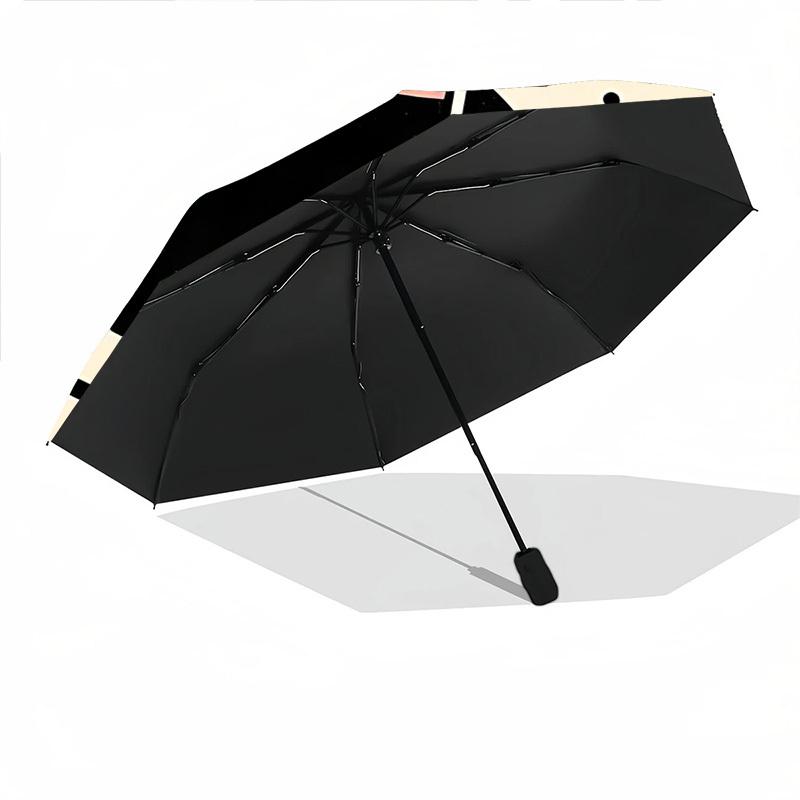 1PC Flower Cat Automatic Folding Umbrella Automatic Open/Close, Automatic Folding, 8-Rib Durable Frame, Portable Travel Umbrella S10734
