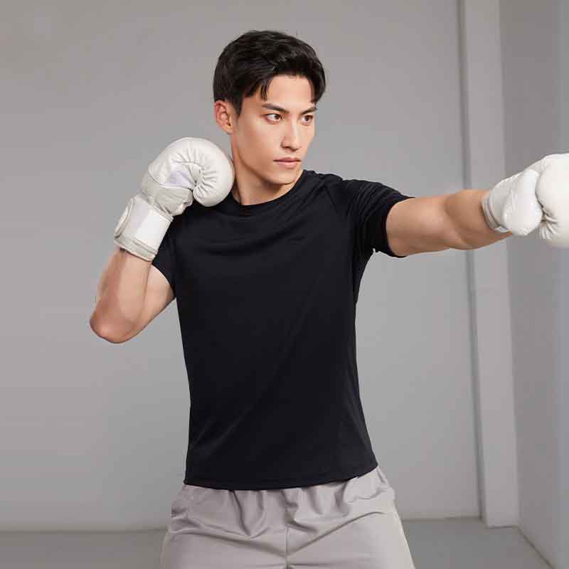 Li-Ning Round Neck Quick-Dry Cool Breathable Short Sleeve T-Shirt Men Tops White ATSU819-2