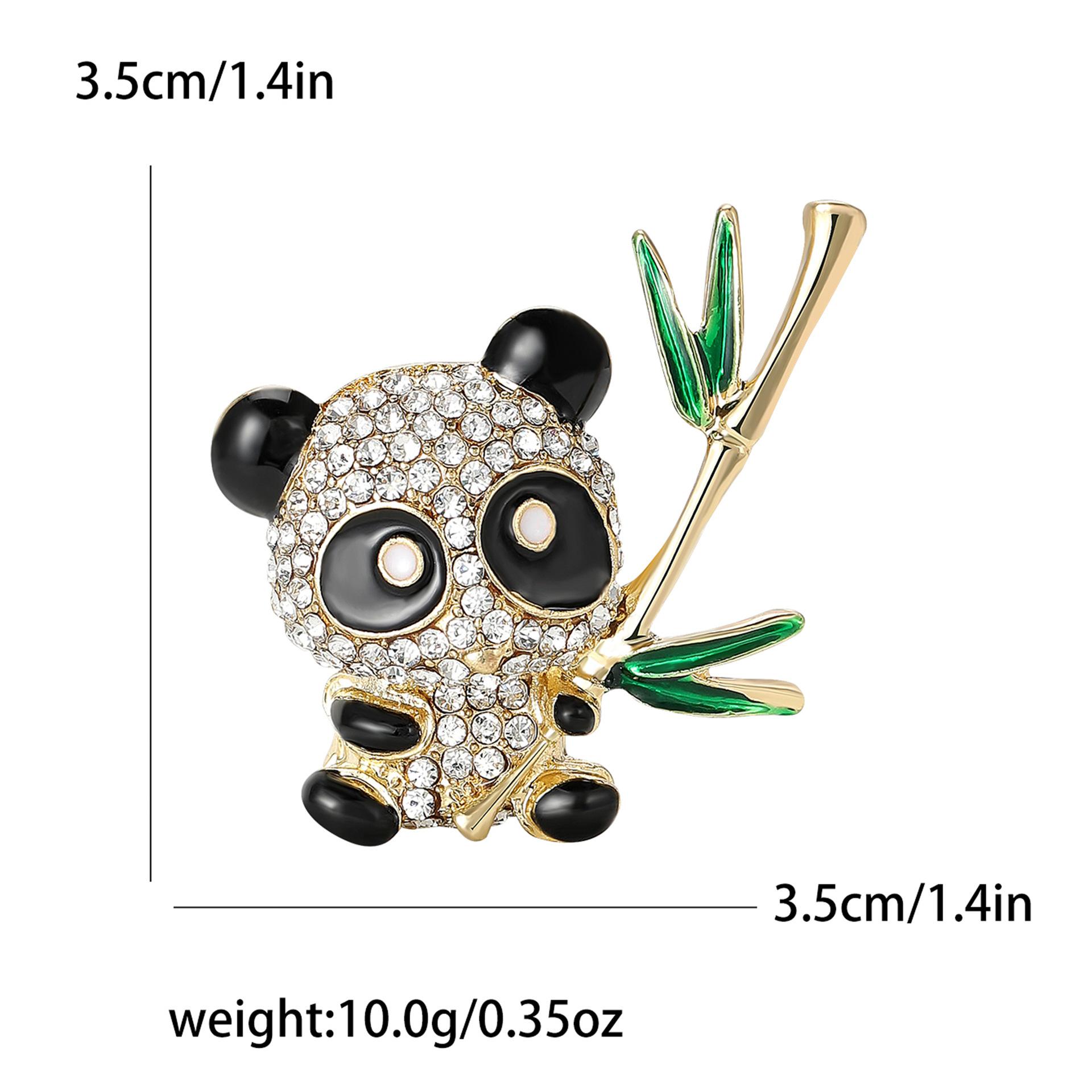 

Модные персонализированные стразы Take Bamboo Panda Брошь Ниша Универсальная мужская и женская одежда Корсаж Ювелирные изделия Булавка