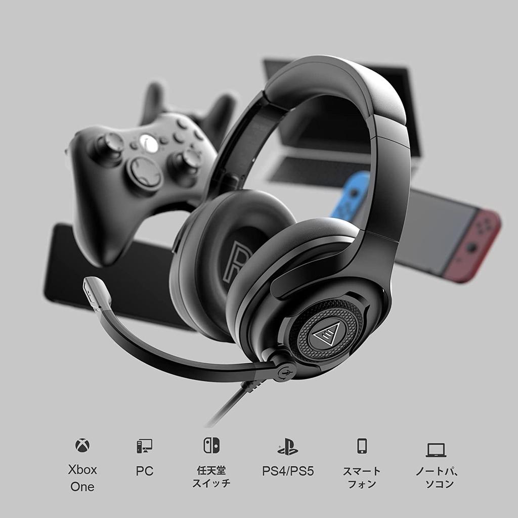 EKSA Headset with Noise Canceling Microphone PC Headset 263g Lightweight with Volume Adjustment Over Ear Headphones Wired Headphones Compatible with