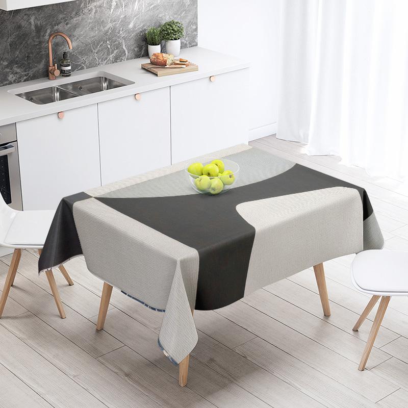 Abstract Geometric Tablecloth 1pc Resistant Party Decoration Restaurant Cafe Dining Table Tablecloths 140X200cm