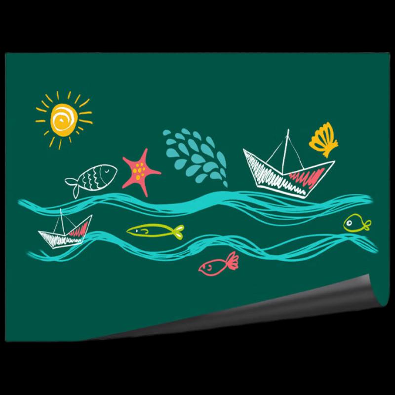 Deli 50132 Self-Adhesive Green Chalkboard Wall Sticker