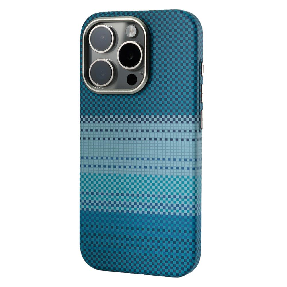 

For iPhone 16 Pro Max Case Compatible with MagSafe PC Phone Back Cover with Metal Buttons Moon Green