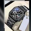 Fashion Men Watch Luminous Waterproof Chronograph Date Man Wristwatch Square Stainless Steel Quartz Men's Watches Reloj