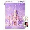 This Pearl Painting Kit Features 5D Pearls and a Dream Castle Mosaic Art Style. Designed for Home Wall Decoration.