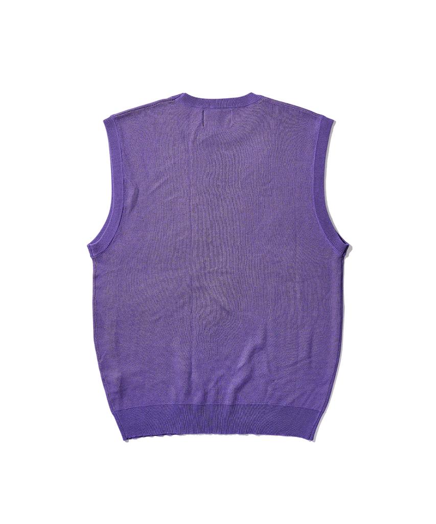 BROWNBREATH Spread Knit Vest - Purple