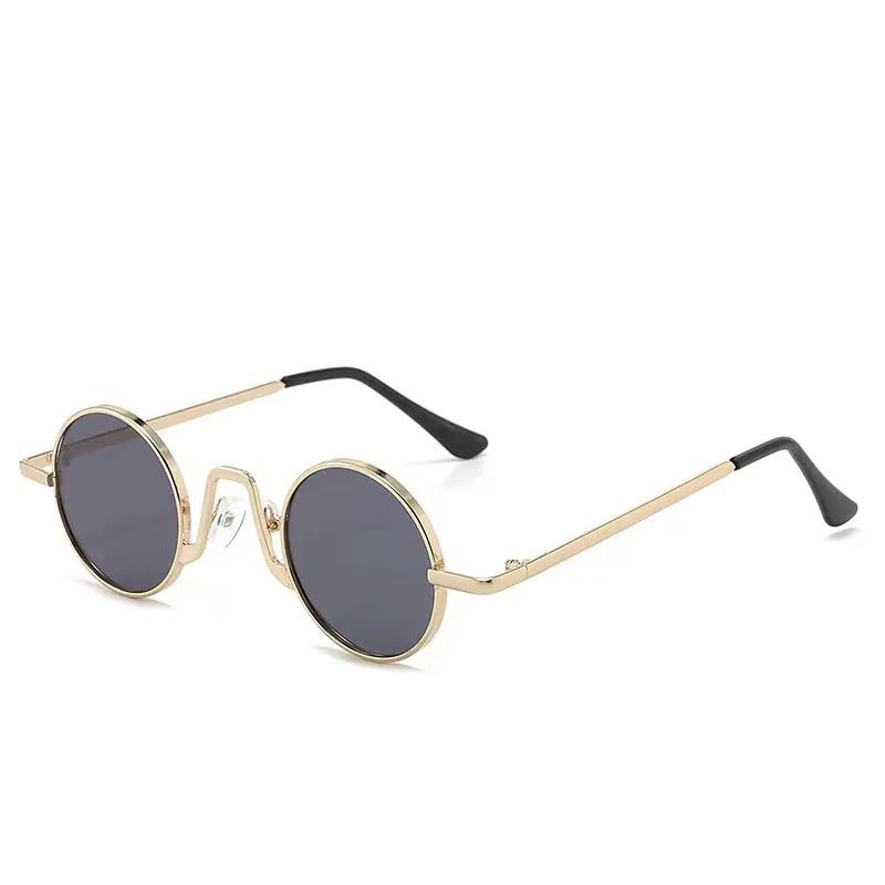 Vintage Hip Hop Sun Glasses Glasses Small Spectacle Frame Frame Circular Womens Street Photography Mini Eyeglasses Funny Sunglasses