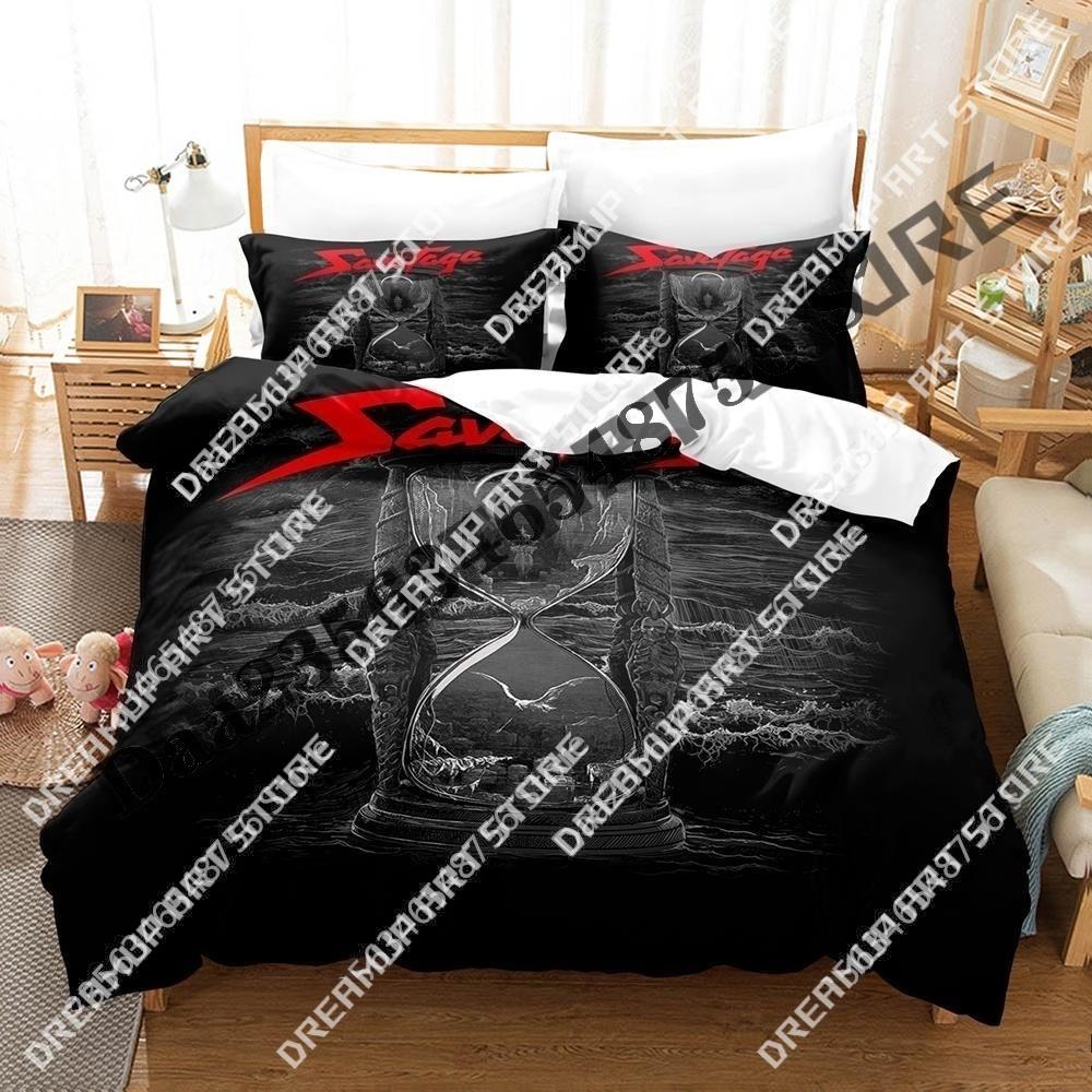 3D Print Savatage Band Bedding Set Twin Queen King Full Size Duvet Cover Pillowcase Bed boys girls Adult Home Textiles