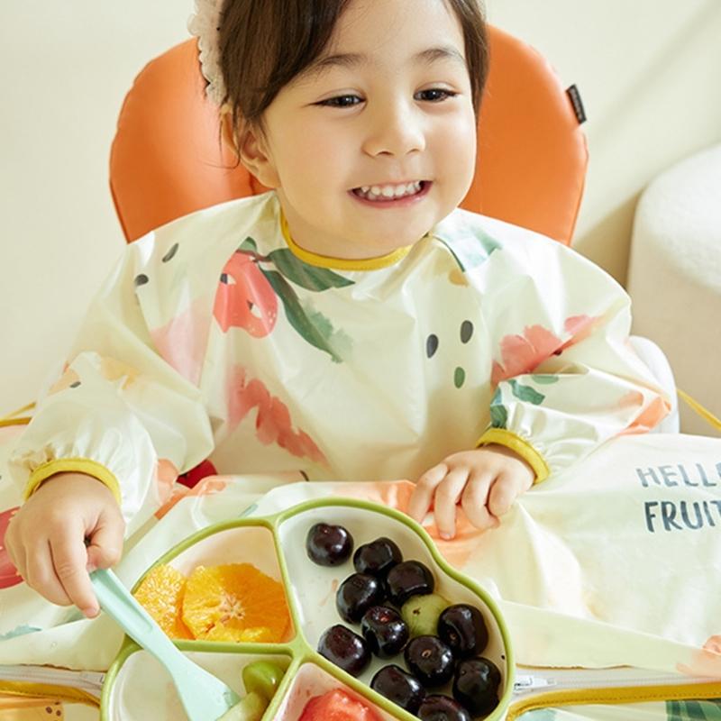 Śliniaki dla maluchów z długim rękawem, pełne ubranko ochronne, śliniaki niemowlęce z rękawami, ulepszenia dla dziecka