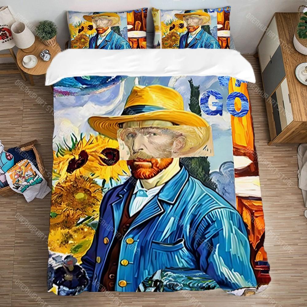 Bettwäsche-Set Bettbezug-Set Einzelbett Doppelbett Übergröße Mode Queen-Size Bettdecken-Sets Bettwäsche Dekorationen Van Gogh Kissenbezug Kunst