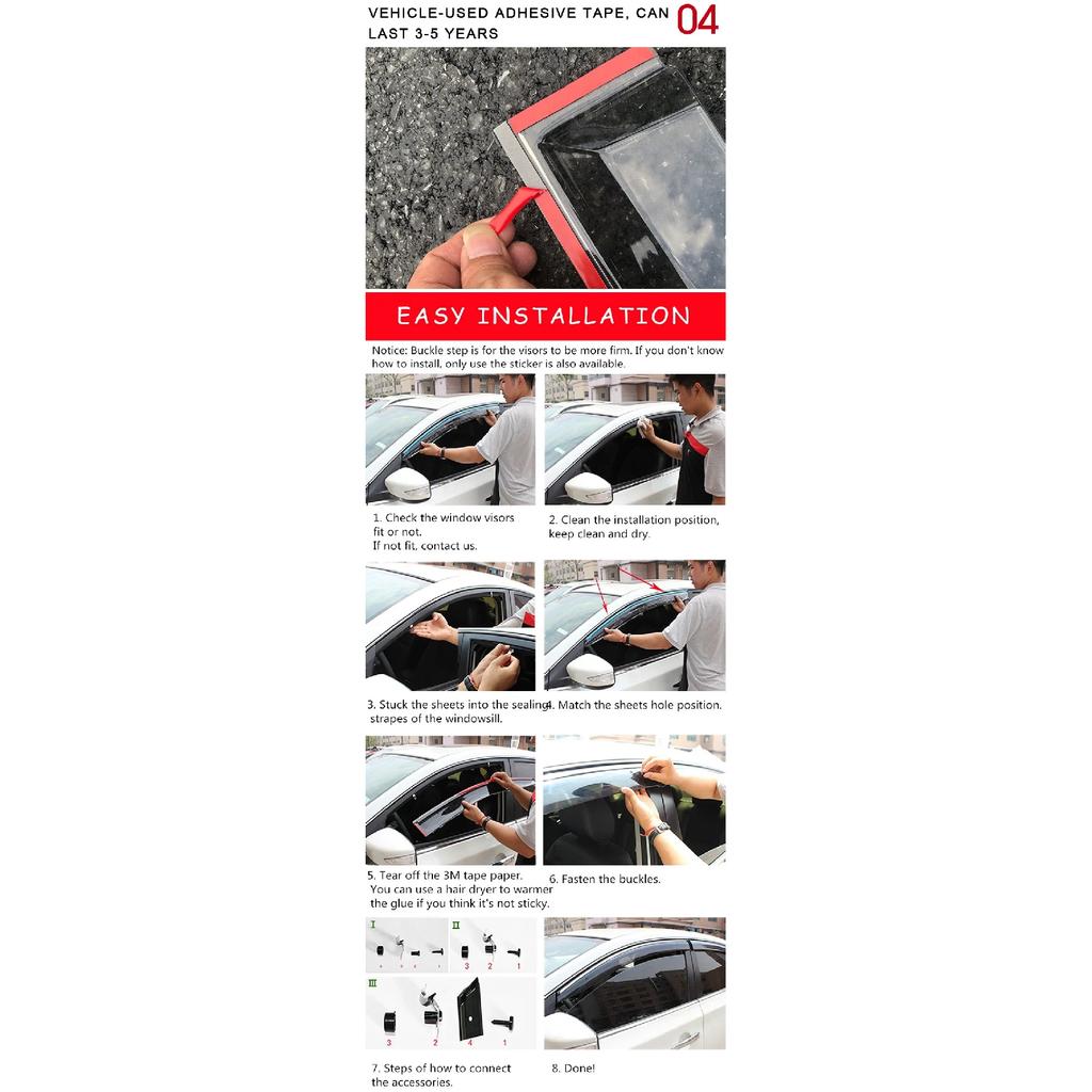 For Mazda 3 Bm Bn 2014-2019 Wind Deflectors Rain Guards Door Visor Vent Shades Ventvisor Window Visor Cars Accessories
