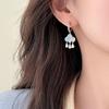 Elegant Forest-Style Blue Zircon Tassel Ear Cuff