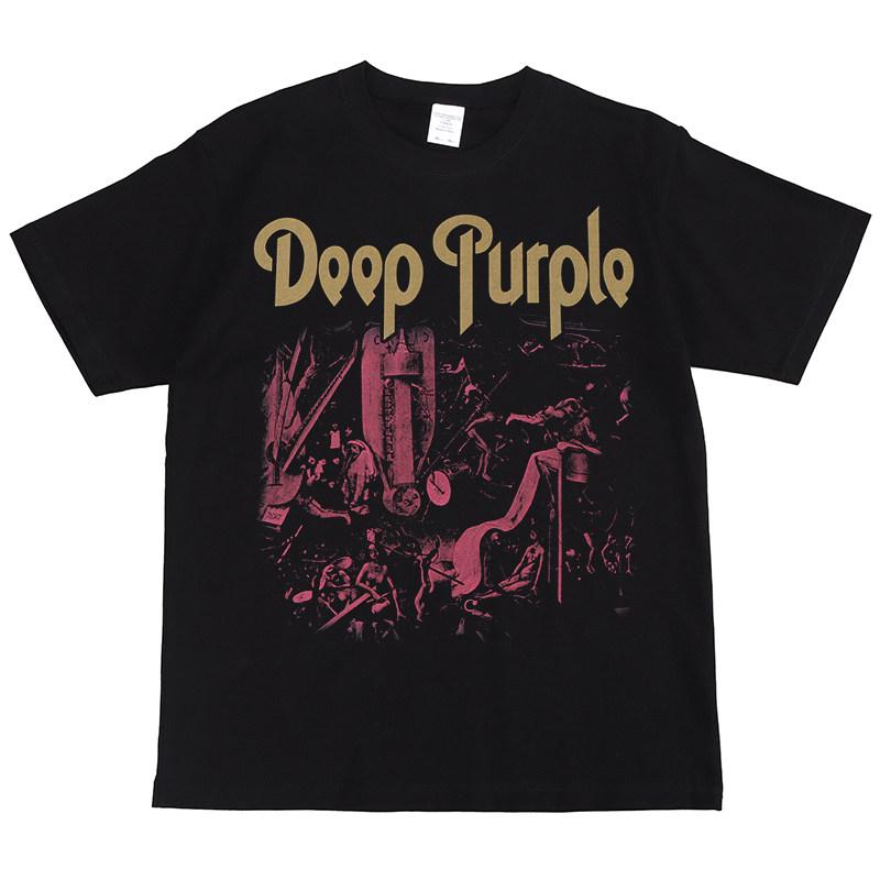 

Digital Directprint Deep Purple Retro Shortsleeved Tshirt Rock Band European Style Brand American Style Cotton Fabric M