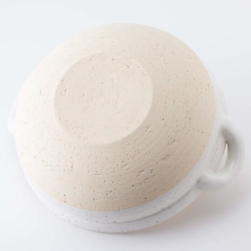 Hasegawa Healthy Earthenware Steamer, Medium, 27 cm, 2000 ml Capacity, Serves 2-4, Direct Heat Only, White, Iga Ware, Made in Japan, ZW-23