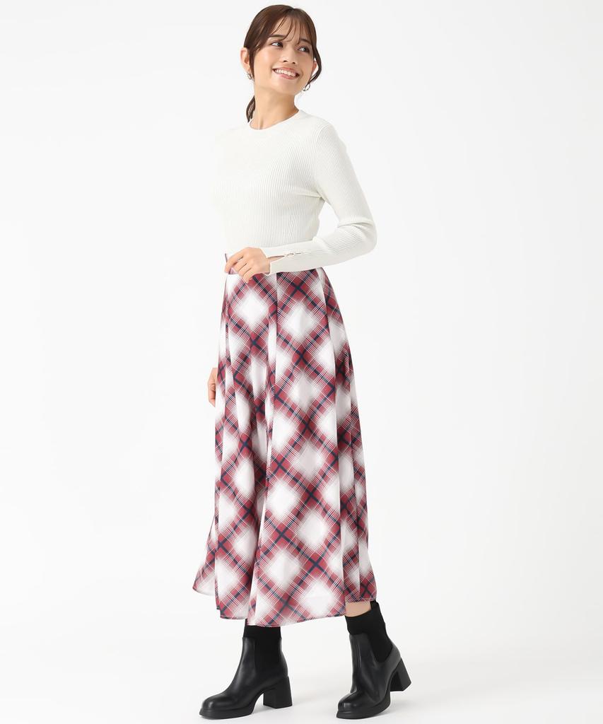 Bias Check Print Skirt/MM537213