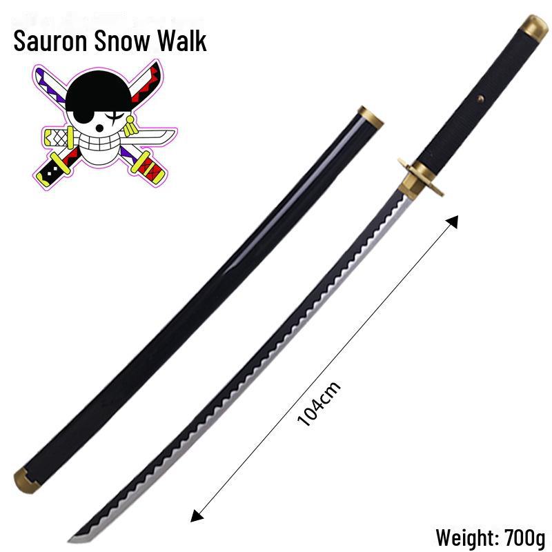 One Piece Zoro Cosplay Wooden Swords: Shusui, Sandai Kitetsu, Yubashiri, 104CM Décor