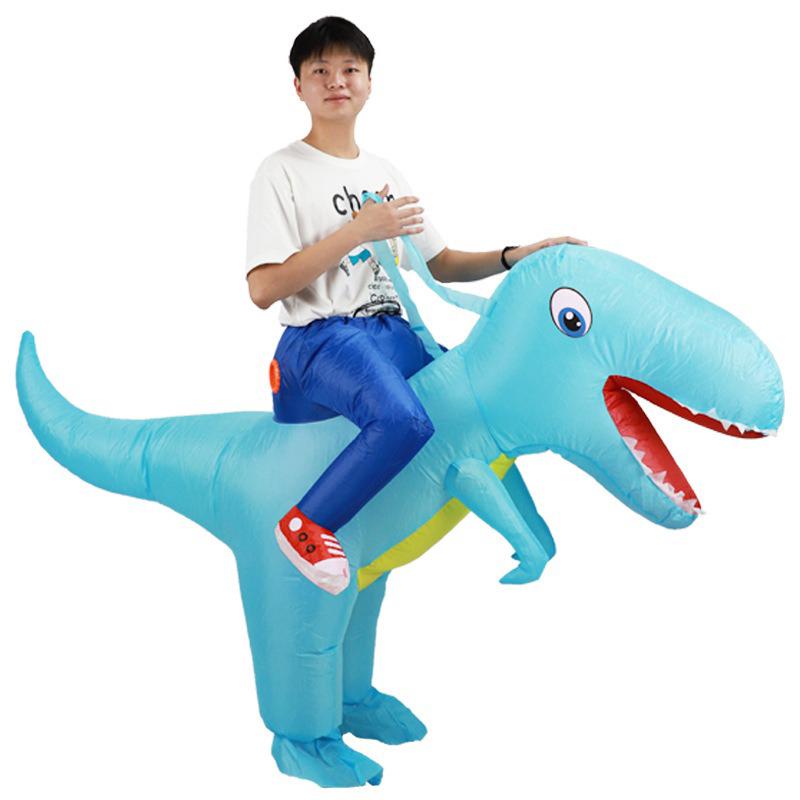 Cartoon Dinosaur Funny Props Costumes Tyrannosaurus Rex Mount Inflatable Suit Amusement Park Cosplay Performance Costume