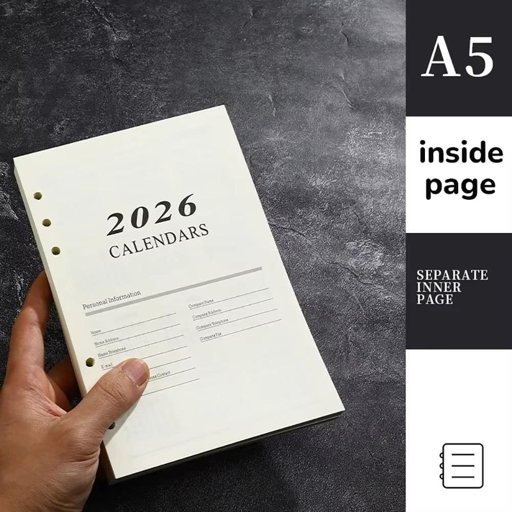 Loose Leaf Binder Inner Page Daily Planner 365 Day Notepad New A5 Notebook