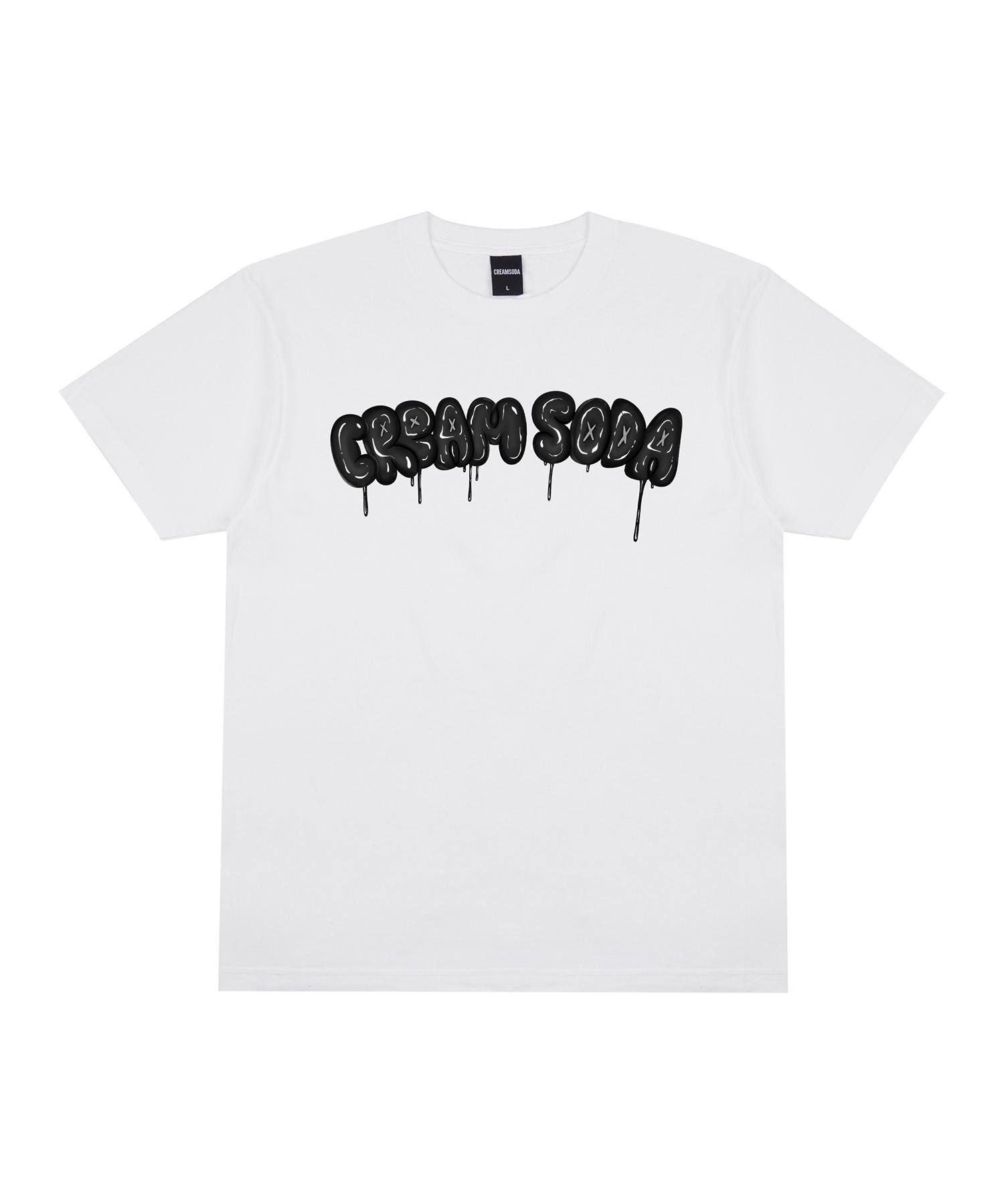 Cream Soda Lab Crsdel Balloon Logo Graphic Short Sleeve T-Shirt White Black L