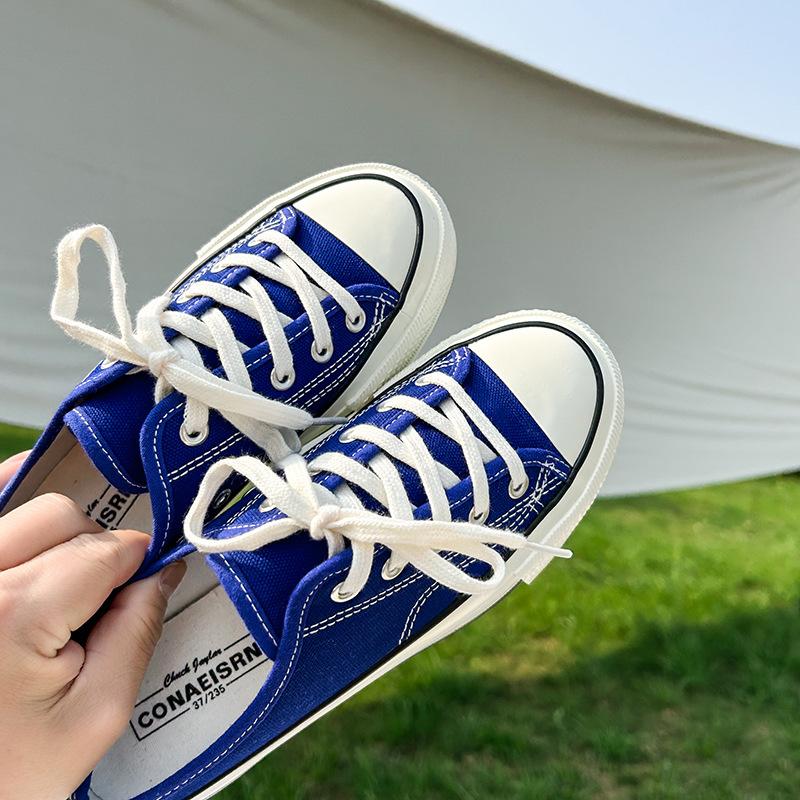 Demi-pantoufles, chaussures en toile, petites chaussures polyvalentes en tableau blanc pour étudiantes, chaussures décontractées coréennes d'été, chaussures en toile à la mode