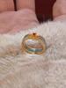 [Jinyu Liangyuan] Cold feeling noble imitation jade set ring new Chinese retro national style flower window pattern ring women