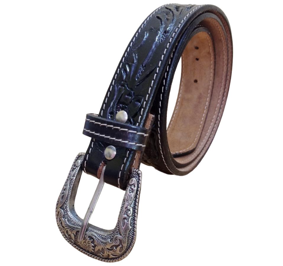 Genuine Leather Mens Leather Western Belt 48" Inch