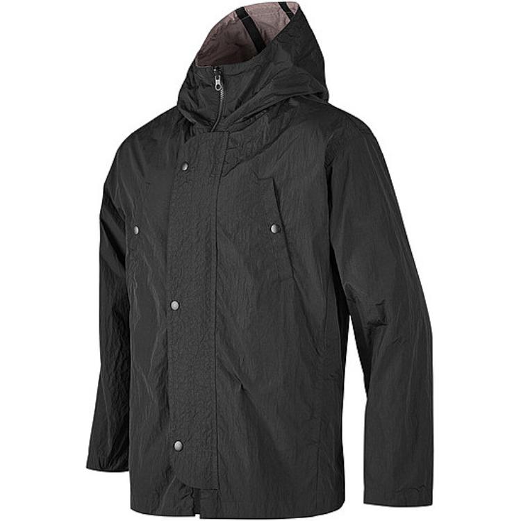 Skechers Lifestyle Casual Series Zip-Up Hooded Reversible Long Sleeve Jacket Unisex jackets Carbon-Black P324U010-0018 S