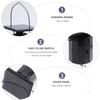 Motor Wind Spinner Rotating Bell Hanging Durable Material Windchime Solar Powered Functional Design