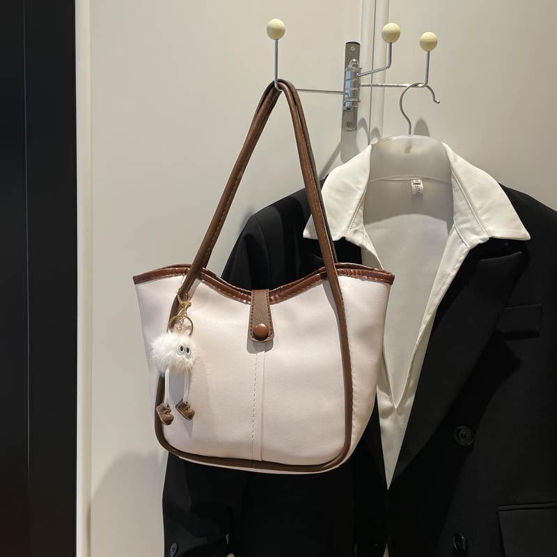 2026 Spring New Vintage Solid Color Large Capacity Tote Hobo Shoulder Top Handle Bag Women Fashi Casual Commuter Handbag
