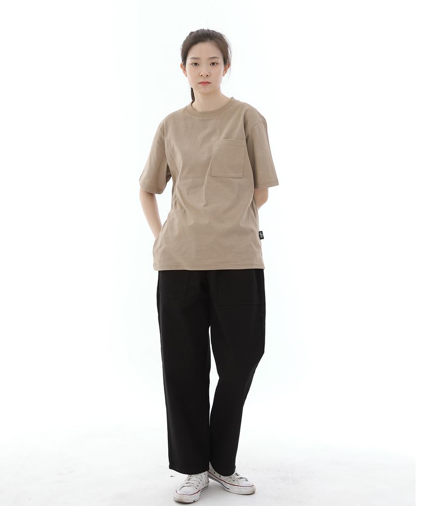 Seinteukeulu Wide Ankle Drop Fatigue Pants Waf-319 Black