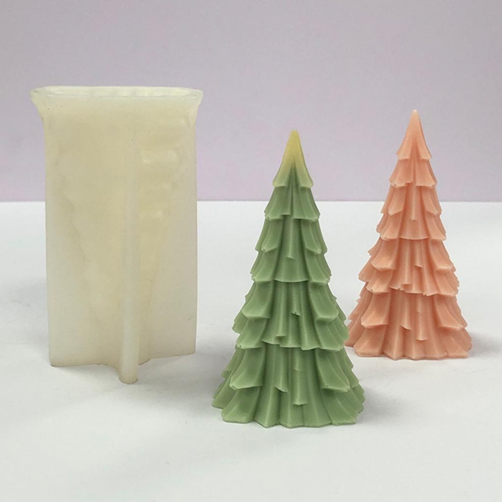 Christmas Tree Candle Mould Silicone Molds Ornament Molds Castings Molds Handmade Plasters Molds Craft Supplies
