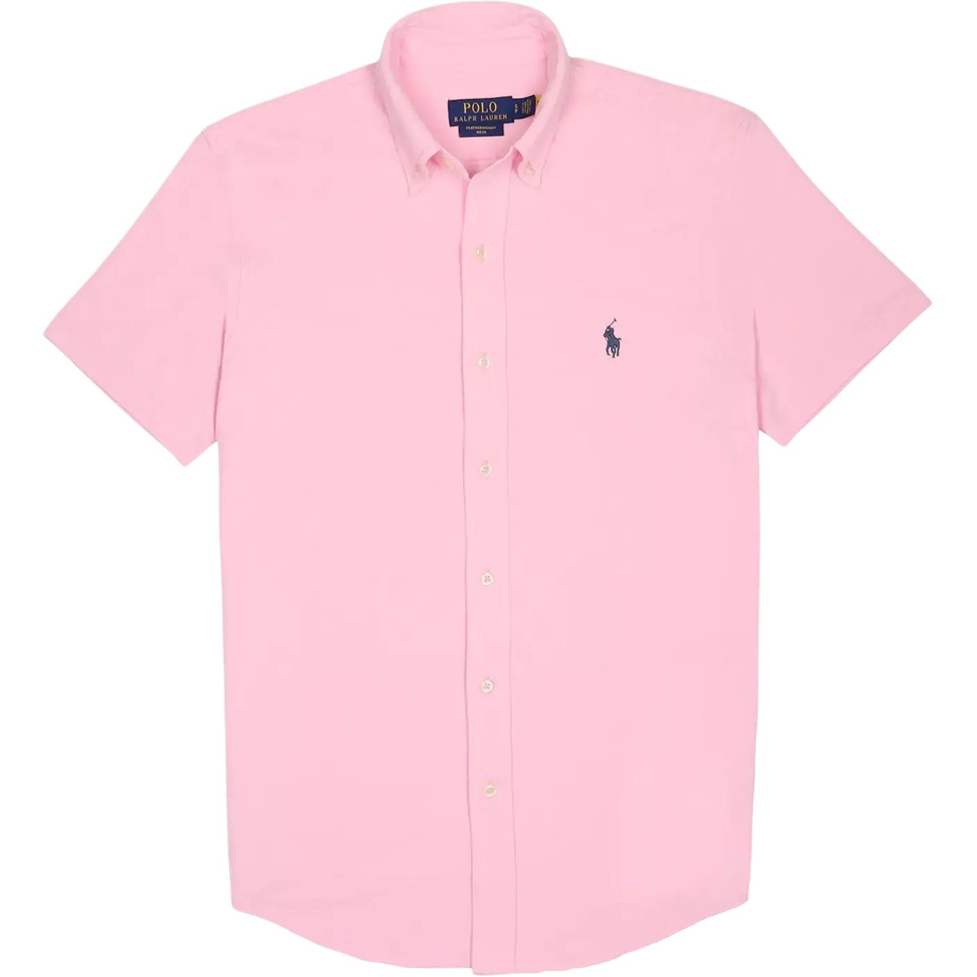 

Polo Ralph Lauren SS24 Рубашка с коротким рукавом и вышивкой логотипа Pony для мужчин, розовая 710802629-001 L