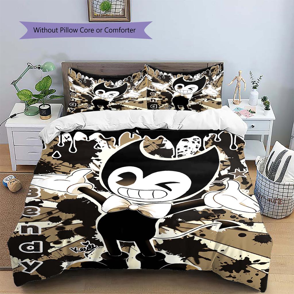 Bendy Pattern Bedding Quilt Set Quilt Cover Pillowcase Home Decoration Gift (1 * duvet cover + 2 * pillowcase, without core)