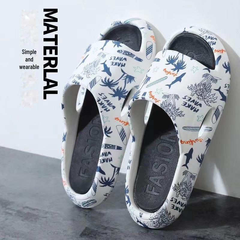 2024 New Style Cartoon Couples' Thick-Soled Non-Slip Slippers for Indoor & Outdoor Use