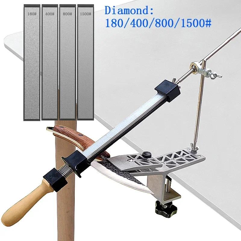 2024 NEW Professional Fixed Knife Sharpener Diamond Set Sharpening System Kitchen Sharpening Stone Woodworking Tool Grinder