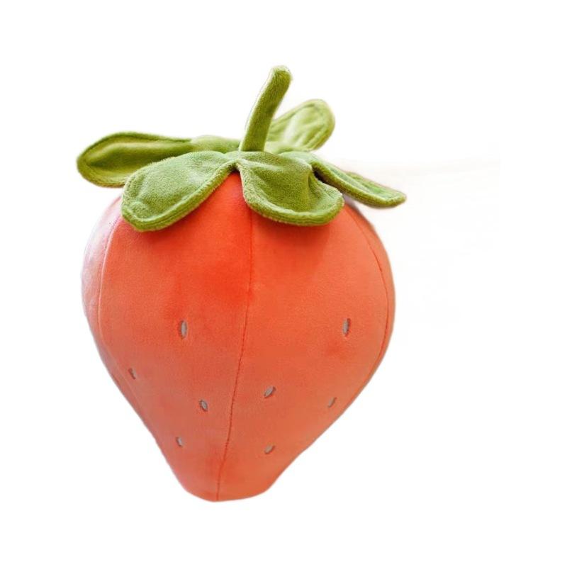 New Creative Strawberry Fruit Pillow Pink Cute Girl Heart Plush Toy for Children's Birthday Gift Doll