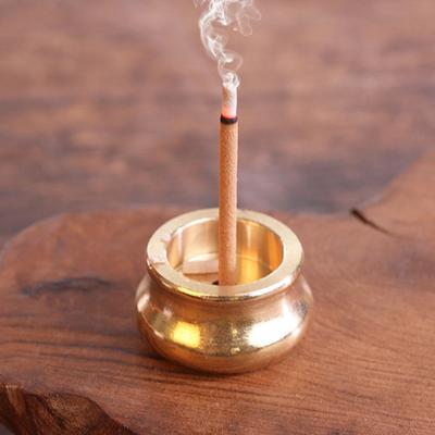 Vintage Messing Mini Räuchergefäß Verformungsbeständiger Mini Kompakt Aromatherapie Heimdekoration Räucherstäbchenhalter